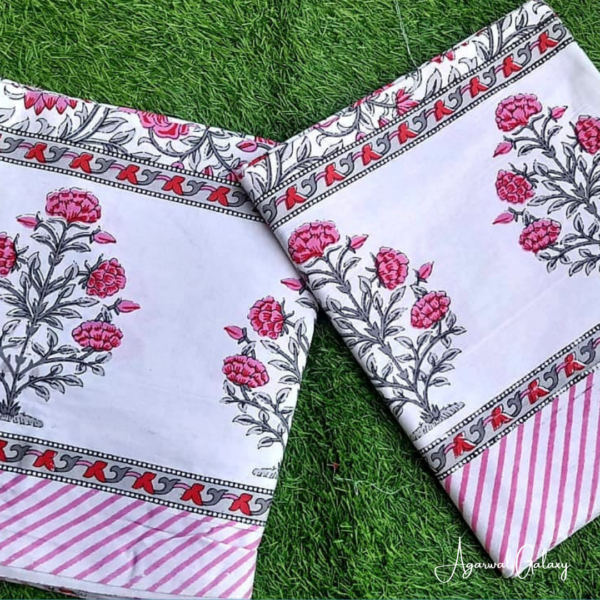 Pink Flower Single Bedsheets